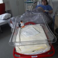 Het nog lege bedje voor Linde Het nog lege bedje voor Linde